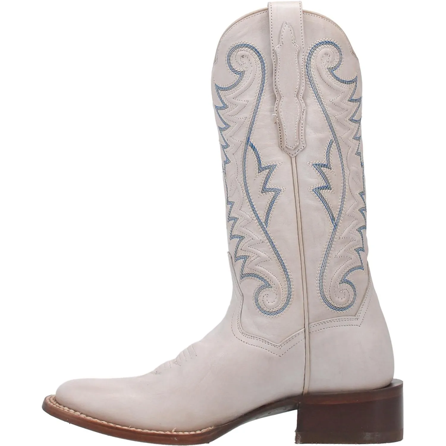 Sugar White Leather Embroidered Boots (DS) ~ PREORDER 11/1