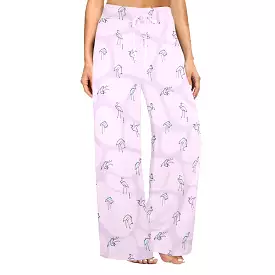 swan print yoga_leggings_template-Recovered-Recovered copy-Recovered Women's Wide Leg Lounge Pants (Model L77)