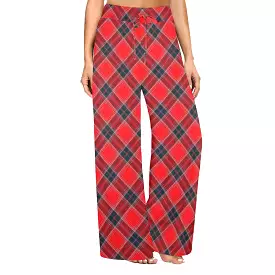 tartan 3A Women's Wide Leg Lounge Pants (Model L77)