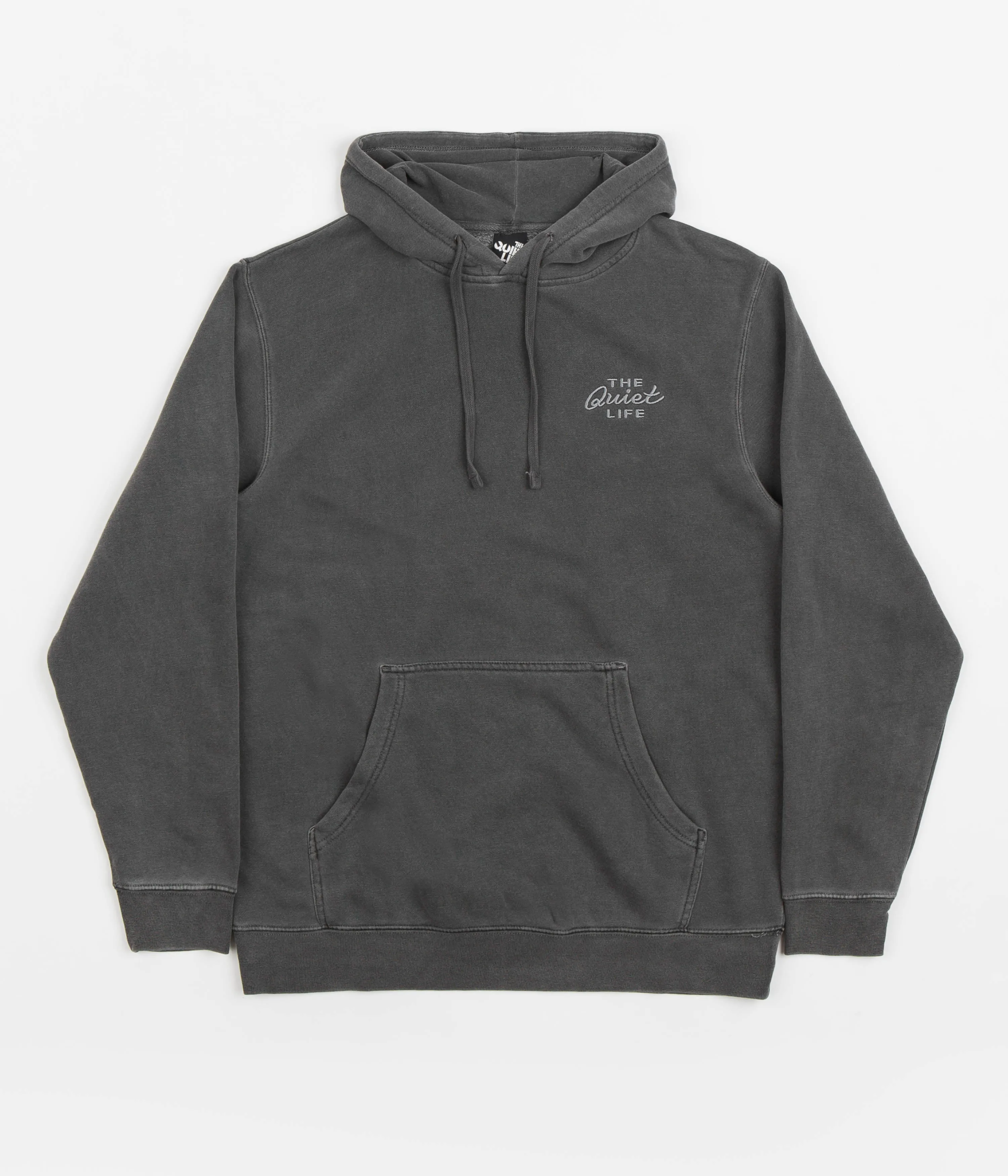 The Quiet Life Mechanic Logo Pigment Dyed Hoodie - Black