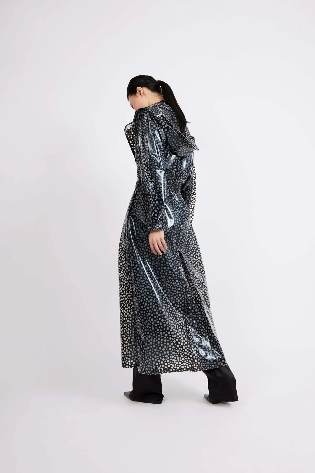 Transparent Polka Dot Trench Coat