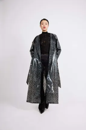 Transparent Polka Dot Trench Coat