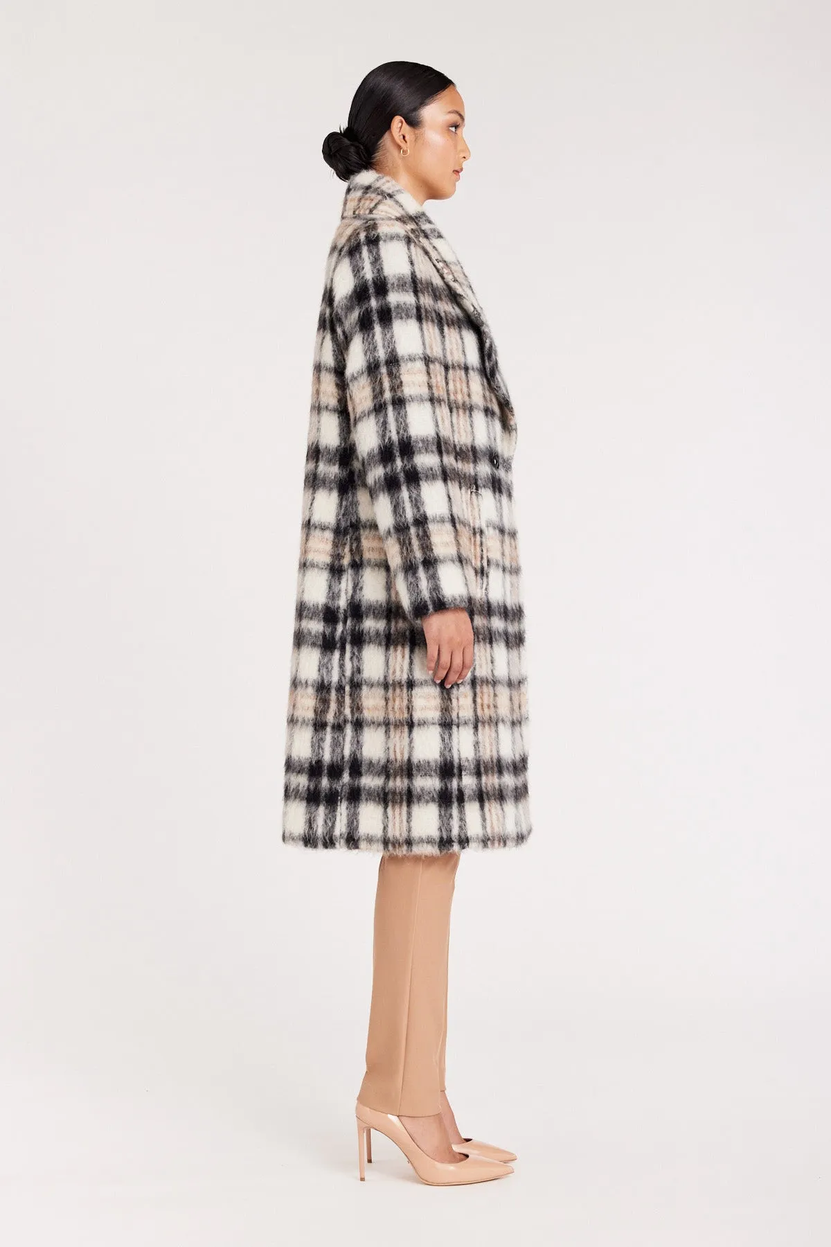 Tully Coat - Natural/Check