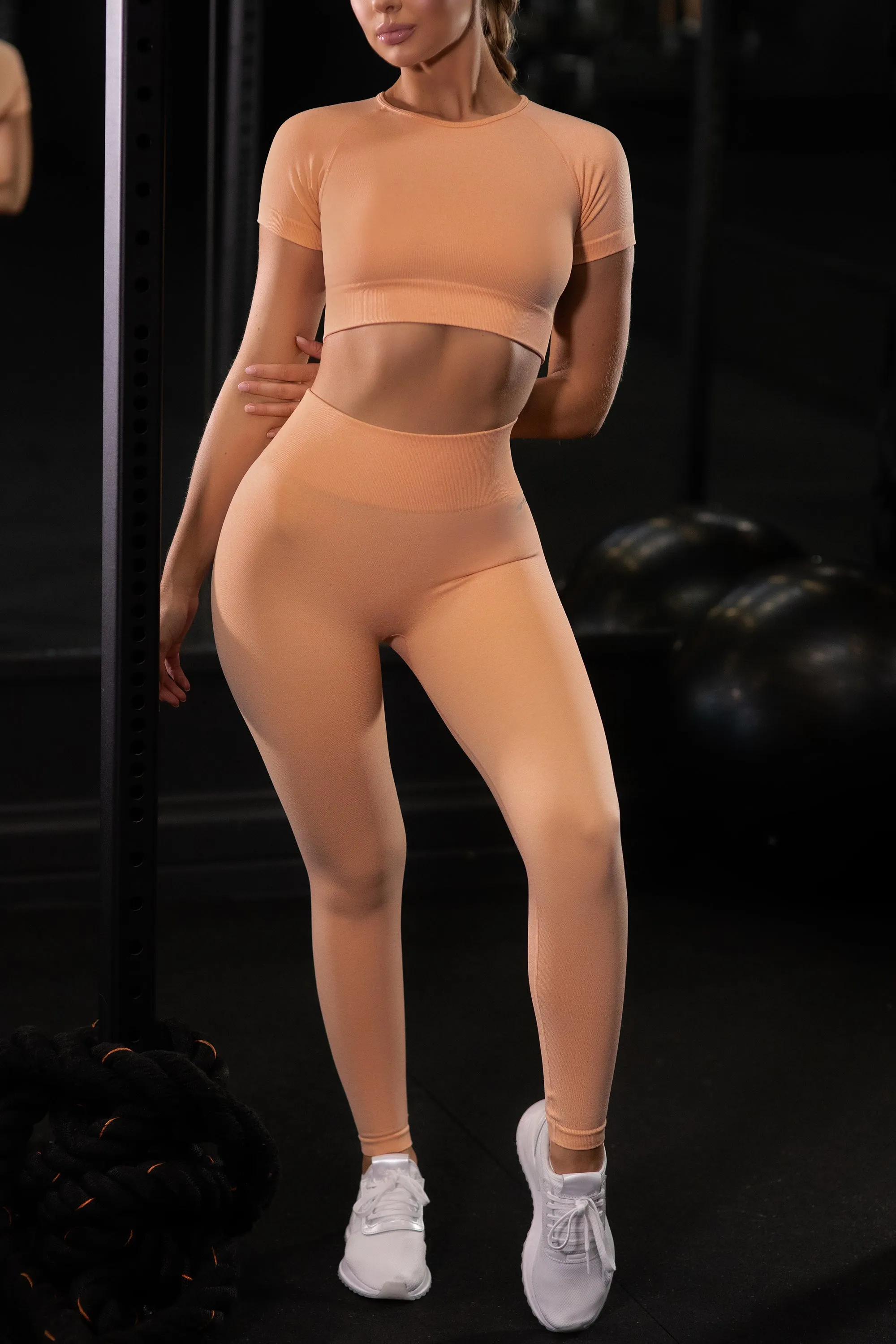 Unstoppable Seamless Full Length Leggings in Peach