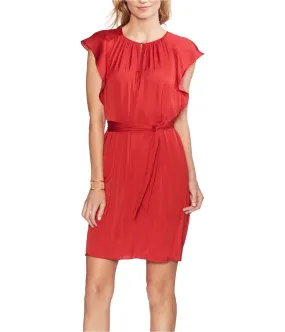 Vince Camuto Womens Flutter Sleeve Sheath Dress