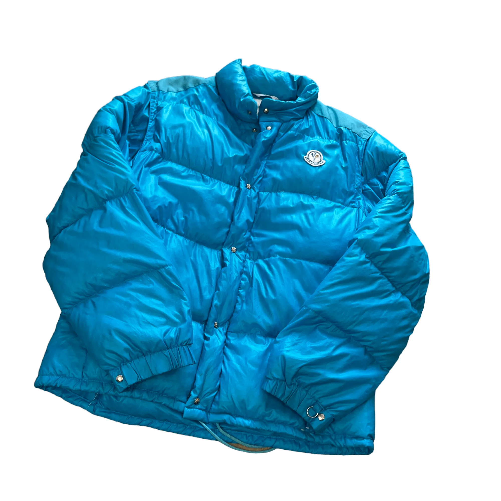 Vintage 90s Blue Moncler Grenoble Puffer Coat - Medium