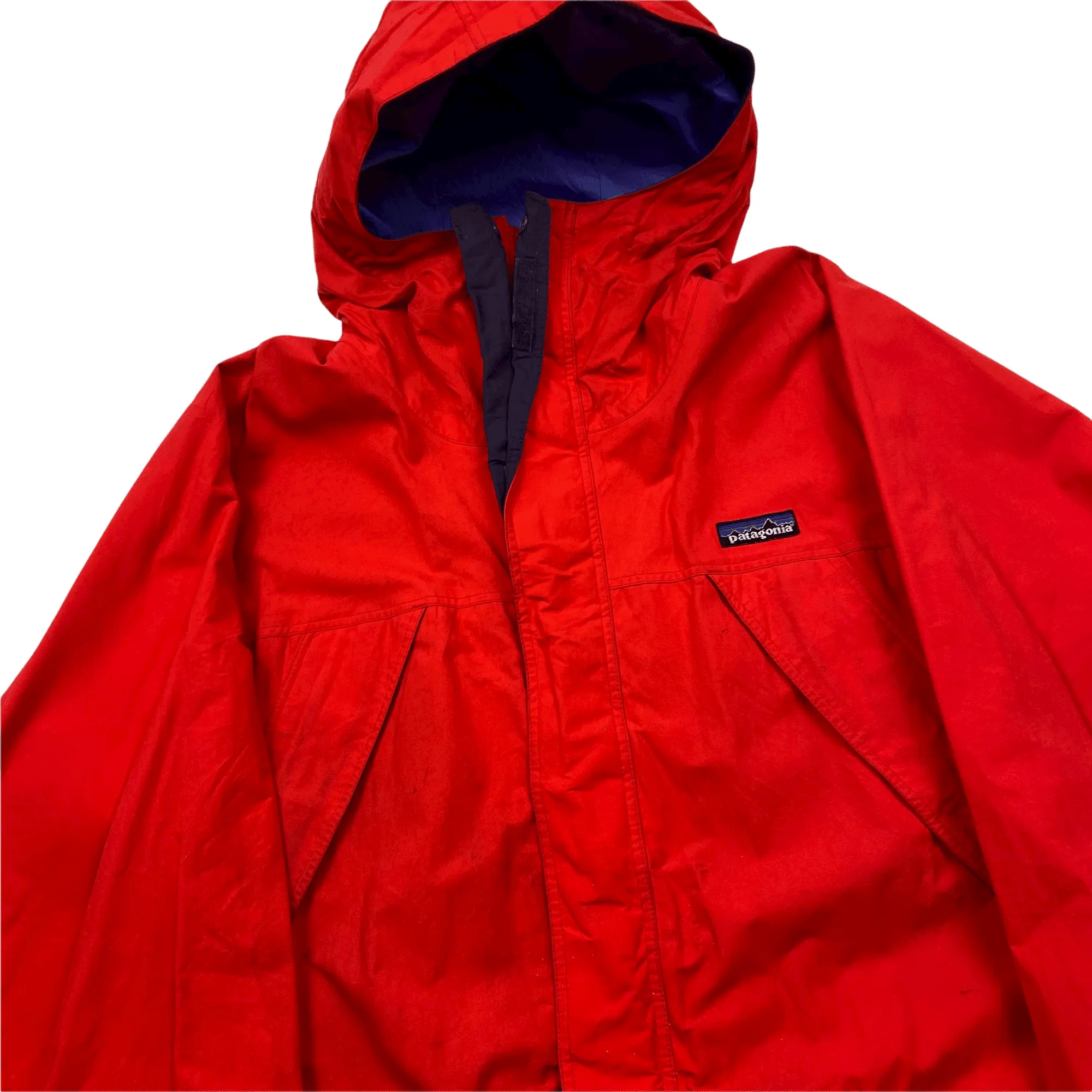 Vintage 90s Red Patagonia Spell-Out Waterproof Jacket - Medium