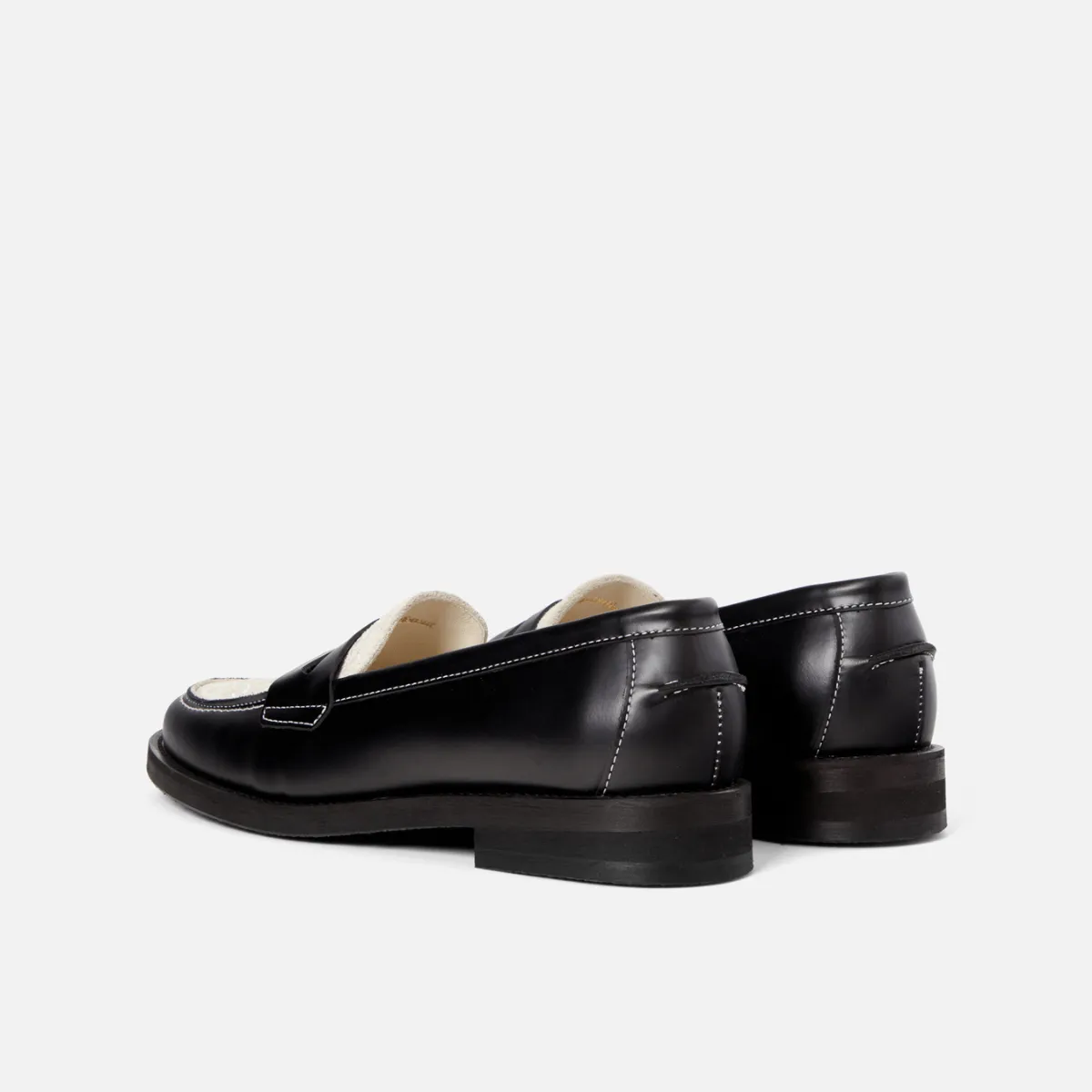 Wilde Black + White Vine Penny Loafer - Women's