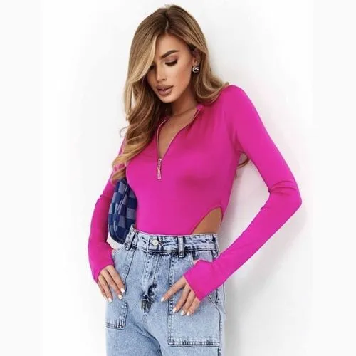 Women's Bodysuits Short Sleeve Long Sleeve Bodysuits Sexy Solid Color