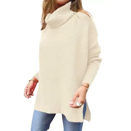 Women's Sweater Long Sleeve Sweaters & Cardigans Patchwork Fashion Solid Color