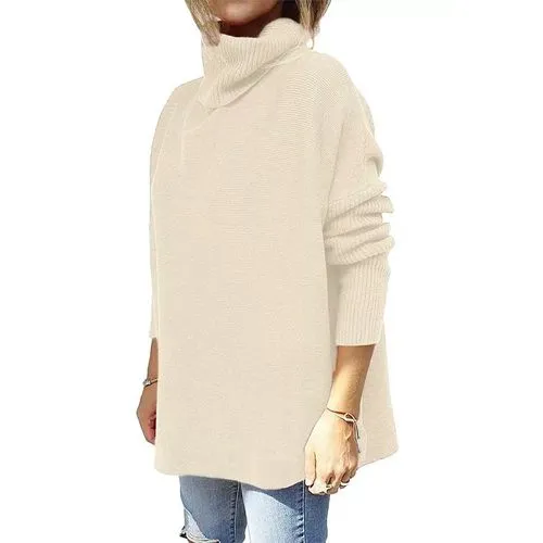 Women's Sweater Long Sleeve Sweaters & Cardigans Patchwork Fashion Solid Color