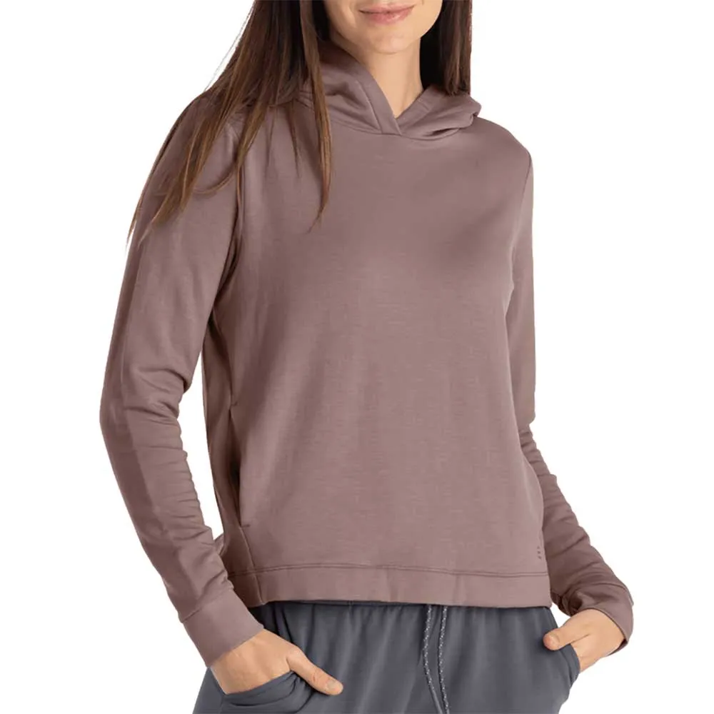 Women's Bamboo Lightweight Fleece Cropped Hoodie - Canyon