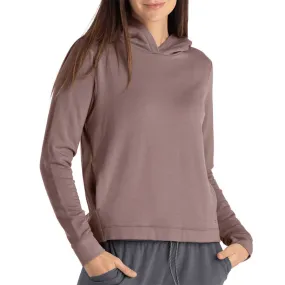 Women's Bamboo Lightweight Fleece Cropped Hoodie - Canyon