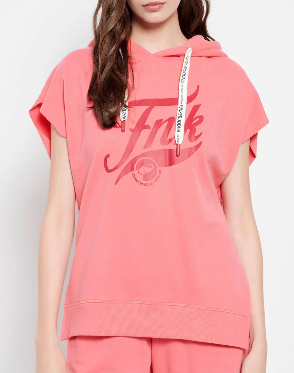 Women''s sleeveless hooded sweater