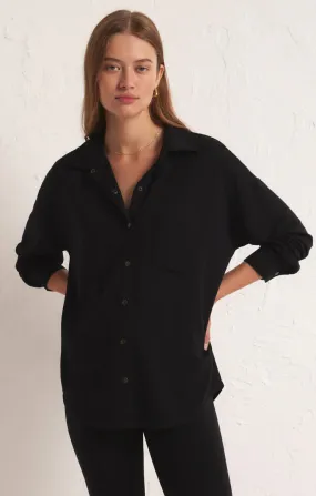 Z Supply -  WFH Modal Shirt Jacket in Black