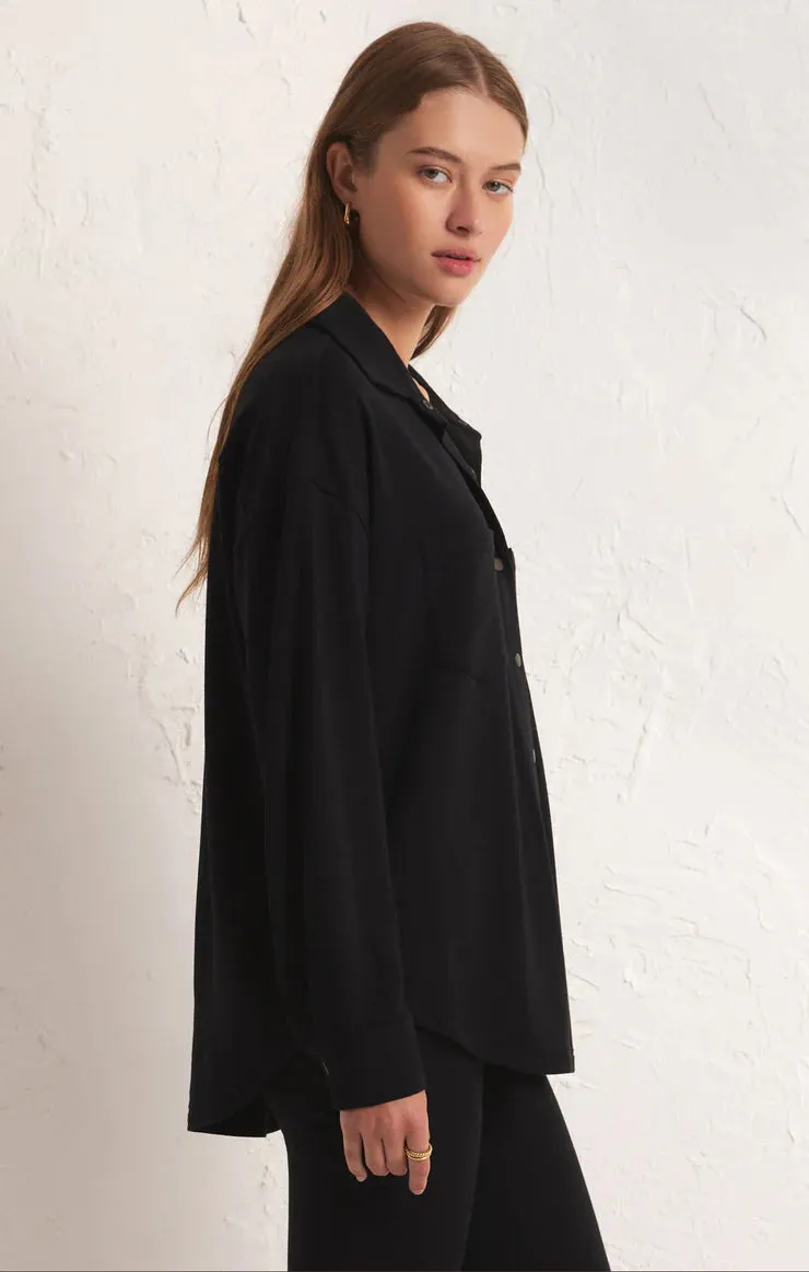 Z Supply -  WFH Modal Shirt Jacket in Black