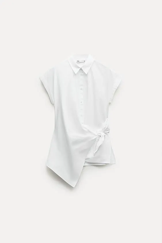 ZARA  |Cotton Shirts & Blouses